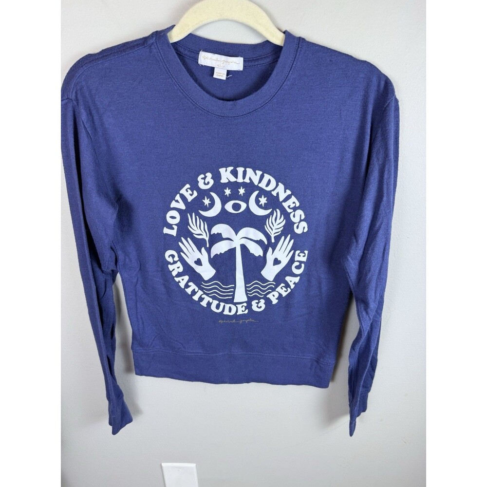 Spiritual Gangster Love & Kindness Graphic Sweatshirt Women’s Medium Blue Top